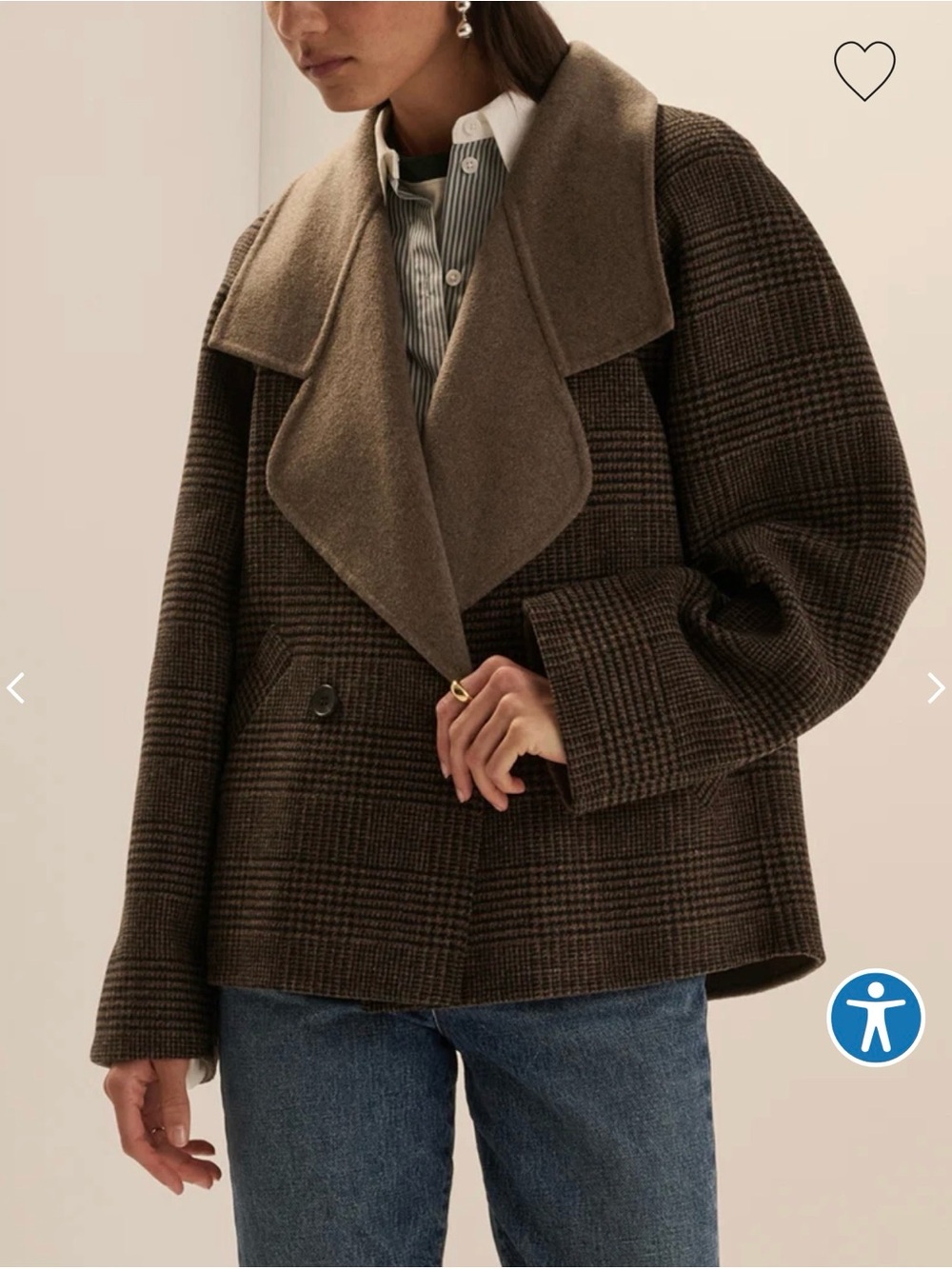 Favorite Daughter Wool Blend GANACHE HOUNDSTOOTH Cameron Coat